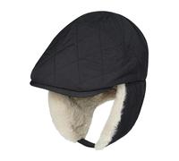 Clape Winter Flat Cap with Ear Flaps Warm Beret Hat Windproof Bomber Hat Thermal Cap for Outdoor Ski Travel Black PL25F02