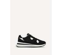 Clapham Black Two-Tone Wedged Trainer Linzi Black 3-Standard Fit