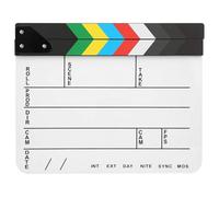 Clapper Board, 30x25CM Acrylic Movie Clapperboard Professional Director Action Clap Film Photography Tool Filming Equipment Built In Magnet for Film Making Movie