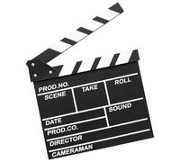 Clapperboard Clapper Board for Film Black and White Film Clapper Board Directors Clapperboard Movie Clapper Board Suitable for Movie Shooting Room Decoration(1 Piece)