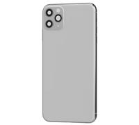 Clappio Frame + Battery cover for iPhone 11 Pro Max Rear window, Silver