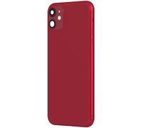 Clappio Frame + Battery cover for iPhone 11 Red rear window, Red