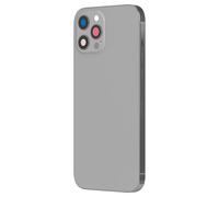 Clappio Frame + Battery cover for iPhone 12 Pro Silver rear window, Light Grey