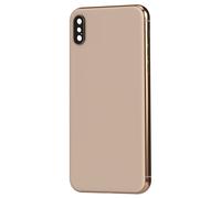 Clappio Frame + Battery cover for iPhone XS Max Gold rear window, Light Pink