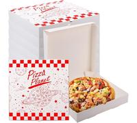 Clapzooki 25 PCS Pizza Planet Pizza Boxes Bulk 14" x 14" Large Pizza Boxes
