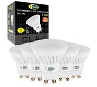 CLAR - GU10 LED 10W Ceramic Bulb, GU10 LED Bulb, GU10 LED Spotlight, GU10 LED Bulb, GU10 LED Bulb, GU10 LED Spotlight, Warm White 3000ºK (Pack of 5)