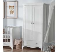 CuddleCo Clara 2 Door Double Wardrobe - White