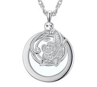 CLARA 3X Magnifier Necklace Magnifying Glass Pendant Optical Lens with Chain Jewelry Loupe for Seniors Elders Aged Reading Increase Vision