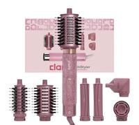 Clara 6-in-1 Diamond Candy Multi Styler with Auto-Wrap Curlers, Hair Dryer, & Brush (Round & Oval) for All Hair Types - 1500W Ionic Styling Tool for Frizz-Free Waves & Salon Blowouts