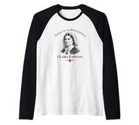 Clara Barton Angel of the Battlefield Civil War Nurse Raglan Baseball Tee