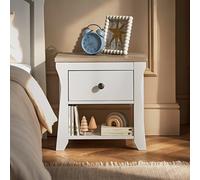 Clara Bedside Table - White & Ash
