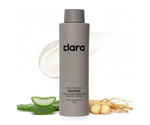 Clara Booster Shampoo - No Sulfates, No Parabens, Without Harsh Chemicals, Revives Elasticity & Softness, Enriched with Ginseng & Aloe Vera - Daily Use for All Hair Types, 300 ml Bottle