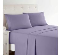 Clara Clark Bed Sheets, Premier 1800 Series 4 Piece Bed Sheet Set, Deep Pocket, Wrinkle, Fade, Stain Resistant, Luxury Soft Bedding Sheets & Pillowcases, King, Lavender