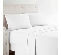 Clara Clark Bed Sheets, Premier 1800 Series 4 Piece Bed Sheet Set, Deep Pocket, Wrinkle, Fade, Stain Resistant, Luxury Soft Bedding Sheets & Pillowcases, Full, White