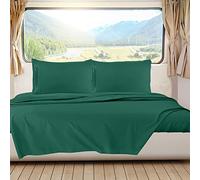 Clara Clark Bedding Short Queen Sheets, RV Sheets Set for Campers, Deep Pockets Fitted RV Bunk Sheets, 4-Piece 1800 Microfiber Bed Sheet Set, Cool and Breathable, RV Queen Sheets, Hunter Green