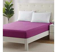 Clara Clark Fitted Sheet, Extra Deep Pocket Fits Deep Mattress, Luxury Soft Fitted Sheet Only, Full Magenta