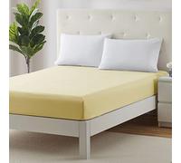 Clara Clark Fitted Sheet, Extra Deep Pocket Fits Deep Mattress, Luxury Soft Fitted Sheet Only, King Mellow Yellow