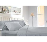 Clara Clark King Sheets, 6 Piece Set - Hotel Luxury Sheets for King Size Bed, Super Soft Bedding Set, King Size, Silver
