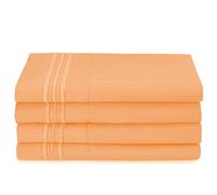 Clara Clark Pillow Cases King - Ultra Soft Pillow Cover, Lightweight Microfiber Pillow Cases Set of 4 - Envelope Closure Pillowcases, Apricot Orange.