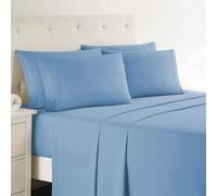 Clara Clark Twin XL Sheets, 5 Piece Set - Hotel Luxury Bed Sheets, Super Soft Bedding Set, Twin XL Size, Blue Heaven