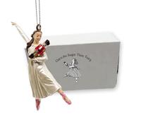 Clara Nutcracker Ballet Ornaments - 4" Ballerina Christmas Tree Decoration | Nutcracker Gifts for Dancers | Pearlized Clara in White Gift Box