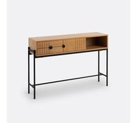 Clara Oak Veneer Console Table with Storage Oak