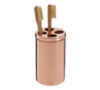 Clara Rose Gold Stainless Steel 4 Holes Metallic Lid Bathroom Toothbrush Holder