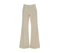 Clara Velvet Pier Wide Trousers - female - Haikure - Wide Trousers - White - W24 - Trousers W24