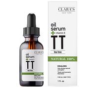 Clara's New York Healing Tea Tree Facial Oil Serum with Vitamin E Oil, Natural Hydrating Face Serum, Helps to Calm and Prevent Blemishes, Suitable For All Skin Types 30ml
