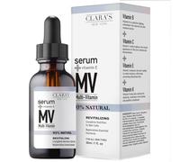 Clara's New York Revitalizing Multi-Vitamin Facial Serum, Replenishes Essential Nutrients and Vitamins, Refreshed and Brightened Complexion, Suitable For All Skin Types 30ml