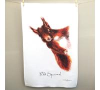 Clare Baird Red Squirrel Tea Towel