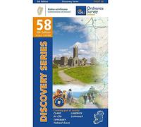 Clare, Limerick and Tipperary Map | Ennis | Ordnance Survey Ireland | OSI Discovery Series 58 | Ireland | Walks | Hiking | Maps | Adventure: Tipperary, Limerick (Irish Discovery)