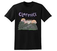Clarence Cartoon Characters T-Shirt Black Shirt Men's Top Tee XXL