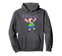 Clarence Whoo Pullover Hoodie, Adult Unisex, Dark Heather Grey, Large