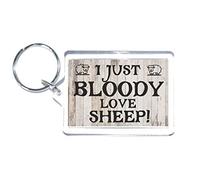 'Clare's Cosmetics' Fun Sheep Lover Gift - I Just Bloody Love Sheep - Novelty Keyring - Ideal Present