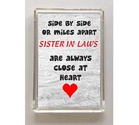 'Clare''s Cosmetics' Missing My Sister In Law Gift - Novelty Fridge Magnet - Side By Side Or Miles Apart Present For Birthday Christmas