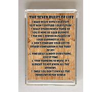 Clares Cosmetics The 7 Rules Of Life, Novelty Fridge Magnet, Present For Birthday/Christmas Love, Life And Laugher