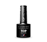 Claresa Top No Wipe Top Coat Innovative UV LED Top Coat for Hybrid Nail Polish Shiny Finish Protects Transparent 5 ml