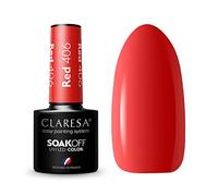 Claresa UV LED Nail Polish Collection Hybrid Manicure Soak Off Nail Polish Red No. 406 5 ml