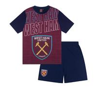 (Claret, 10-11 Years) West Ham United FC Official Football Gift Boys Short Pyjamas