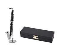 Claret Miniature Bass Clarinet Model Musical Instruments Ornaments Decor Display Model 16×5×3 Miniature Bass Clarinet Model Musical Instruments Ornaments Decor Display