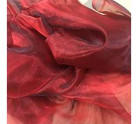 Claret Red Plain Organza (Voile) Fabric (Per Metre)
