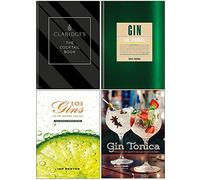 Claridge's The Cocktail Book, Gin The Manual, 101 Gins To Try Before You Die & Gin Tonica 4 Books Collection Set