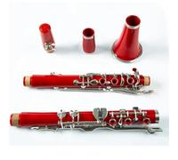 Clarinet 20 Keys G Tune Plastic Instrument Professional Clarinet(Red)