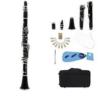Clarinet ABS 17 Key BB Flat Binocular Clarinet Beginner Clarinet (Color : Black)