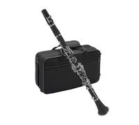 Clarinet ABS Bb Binocular Clarinet with 10 Reeds Cleaning Cloth Gloves Screwdriver Bracket Handbag Cleaning Brush Professional Ebonite Bb Clarinet Woodwind Instrument for Beginner Student