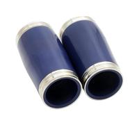 Clarinet Accessory Kits 2pcs/Set Color ABS Clarinet Section Tube Nickel Plated Silver Edge Metal Link Barrel Music Accessories(Blue)