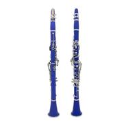 Clarinet B Flat 17-key Bakelite Clarinet Adult Grading Instrument Clarinet Set(Sky blue)