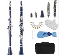 Clarinet B Flat 17 Keys Bakelite Adult Musical Instrument Set Clarinet(Dark blue)
