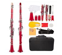 Clarinet Bb ABS B Flat Clarinet Set Eight Color Option Beginner Clarinet (Color : Crimson)
